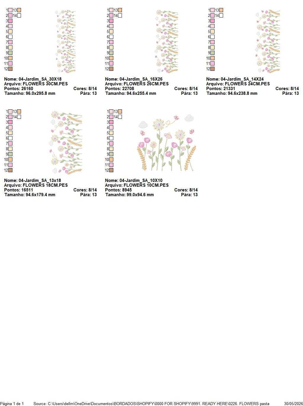 Flower Garden embroidery design - Flower and Butterfly machine embroidery pattern - Floral Kitchen Towel - Instant digital download pes jef dst - Marcia Embroidery