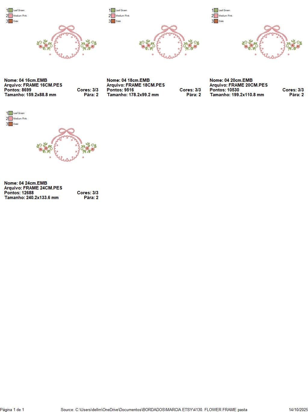 Flower Wreath embroidery designs - Floral Frame machine embroidery pattern - Kitchen Tea Towel file - Instant digital download pes jef dst - Marcia Embroidery
