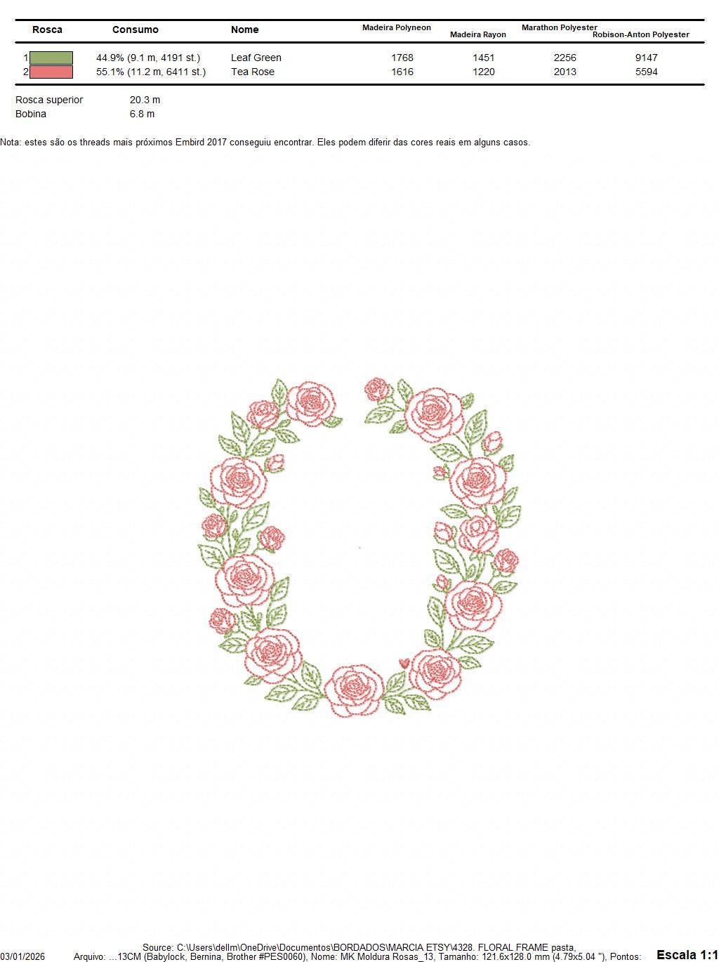 Flower Wreath embroidery designs - Floral Roses Frame machine embroidery pattern - Kitchen Tea Towel file - Instant digital download pes jef - Marcia Embroidery