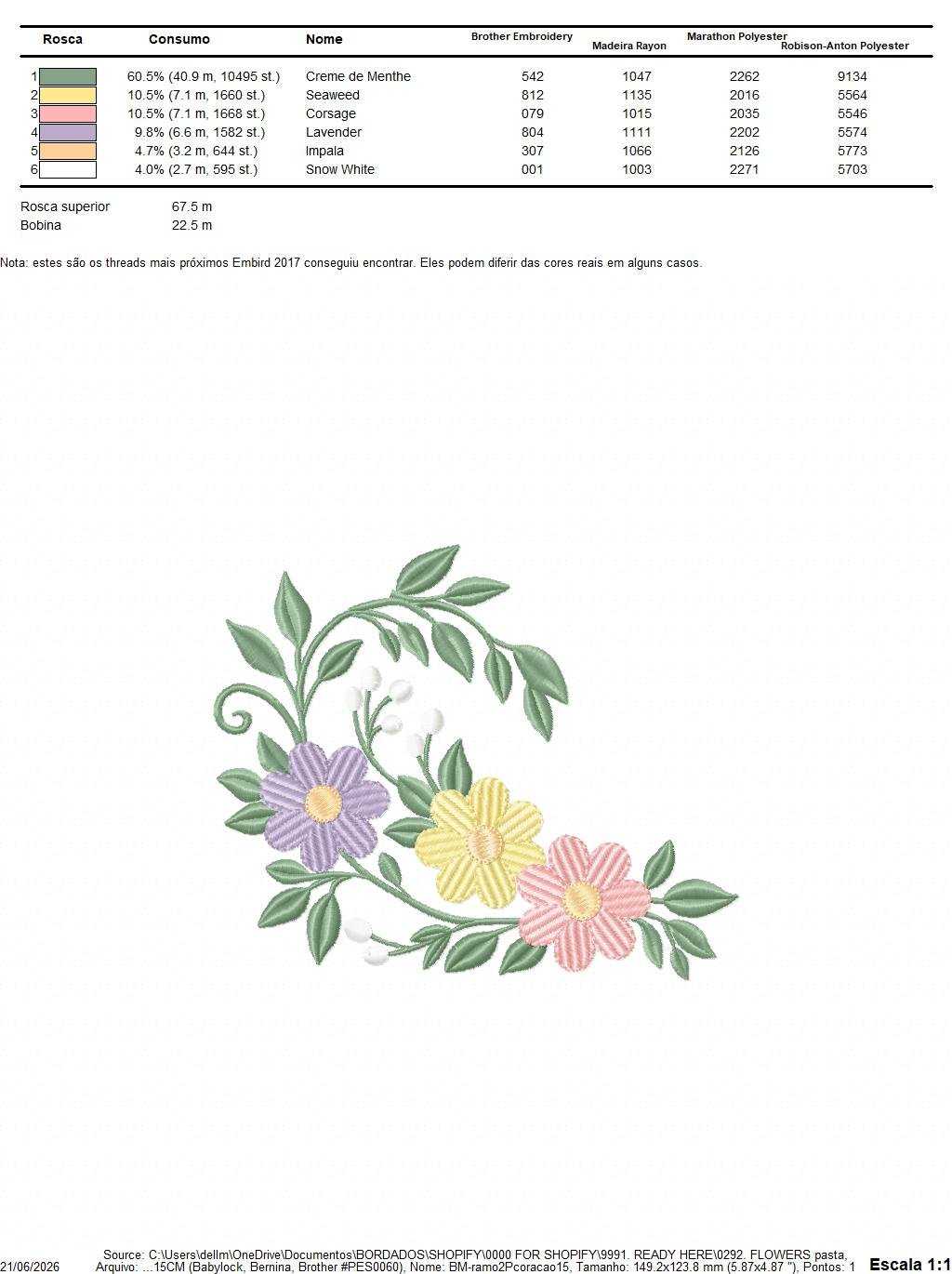 Flowers embroidery design - Floral wreath machine embroidery pattern - Baby girl file - Instant digital download pes jef - Marcia Embroidery