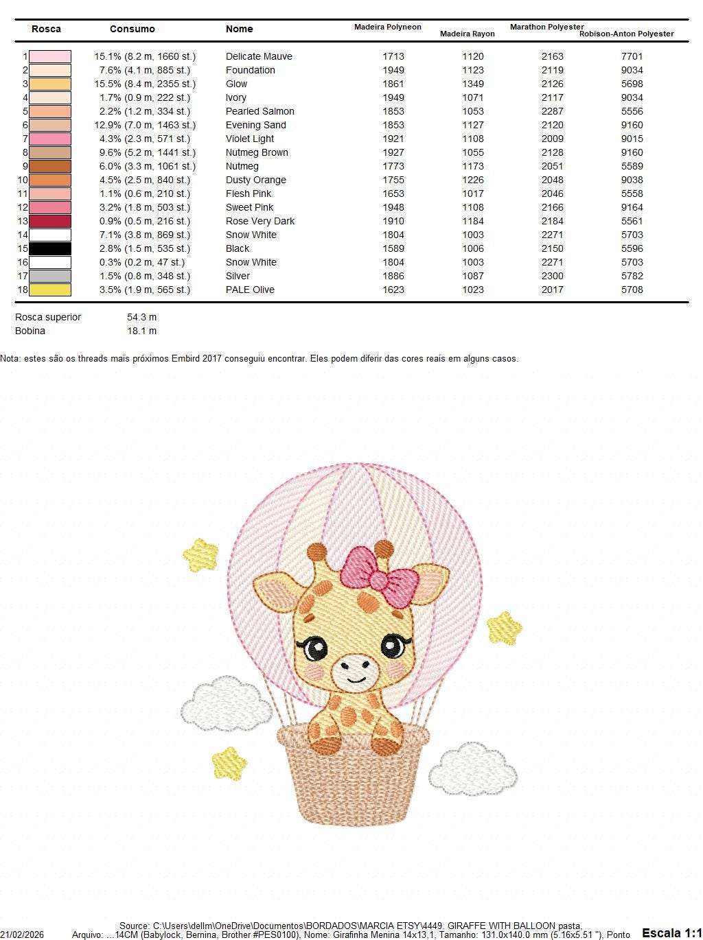 Giraffe with balloons embroidery design - Safari Wild Animal machine pattern - Baby Girl Giraffe with pink lace - Instant digital download - Marcia Embroidery