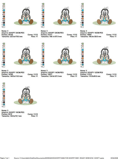 Goofy embroidery design - Mickey Mouse machine embroidery pattern - Baby Boy and girl file - Instant digital download pes jef dst hus - Marcia Embroidery