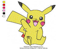 Charger l&#39;image dans la galerie, Pokemon embroidery designs - Pikachu embroidery design machine embroidery pattern - pokemons embroidery file boy embroidery - kid embroidery
