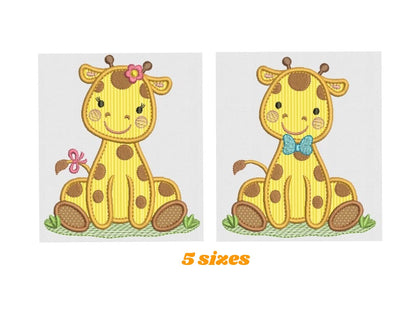 Giraffe embroidery design Animal embroidery designs machine embroidery pattern boy embroidery file girl embroidery applique design download