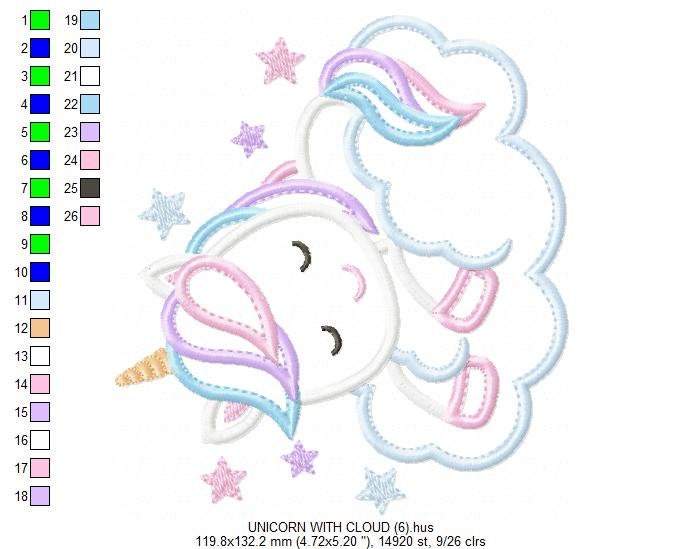 Unicorn embroidery designs - Baby Girl embroidery design machine embroidery pattern - Magical embroidery instant download - unicorn applique
