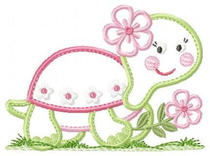 Turtle embroidery design - Lake Animal embroidery designs machine embroidery pattern - Female turtle applique design - instant download pes Marcia Embroidery