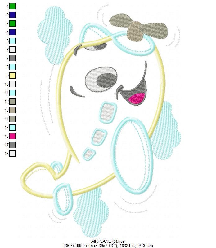 Plane embroidery designs - Airplane embroidery design machine embroidery pattern - Airplane applique design - Baby boy embroidery download