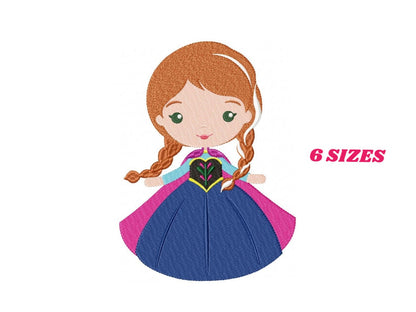 Princess Anna embroidery designs - Disney embroidery design machine embroidery pattern - Frozen embroidery file - Princess applique design Marcia Embroidery