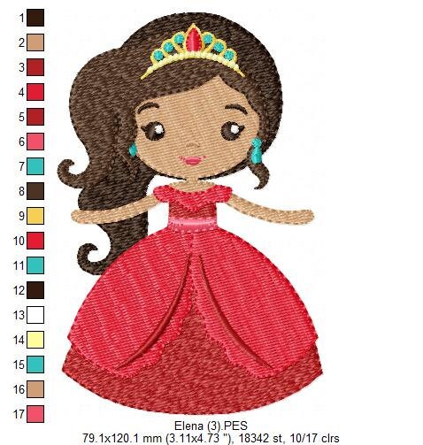 Princess Elena embroidery designs Disney embroidery design machine embroidery pattern file girl embroidery Princess applique design Marcia Embroidery