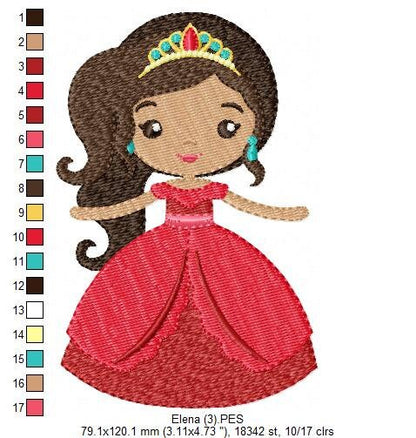 Princess Elena embroidery designs Disney embroidery design machine embroidery pattern file girl embroidery Princess applique design Marcia Embroidery