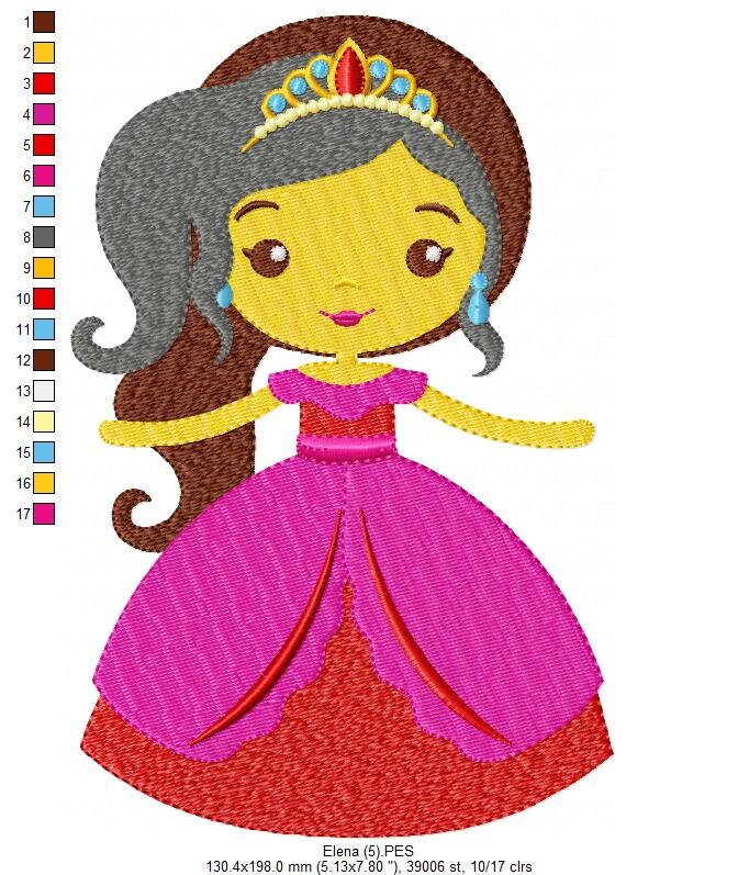 Princess Elena embroidery designs Disney embroidery design machine embroidery pattern file girl embroidery Princess applique design Marcia Embroidery