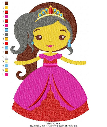 Princess Elena embroidery designs Disney embroidery design machine embroidery pattern file girl embroidery Princess applique design Marcia Embroidery
