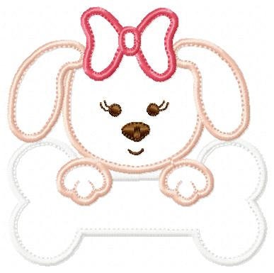 Dogs embroidery designs - Puppy Dog machine embroidery pattern - Baby girl and boy file - Pet dog applique - Instant digital download pes