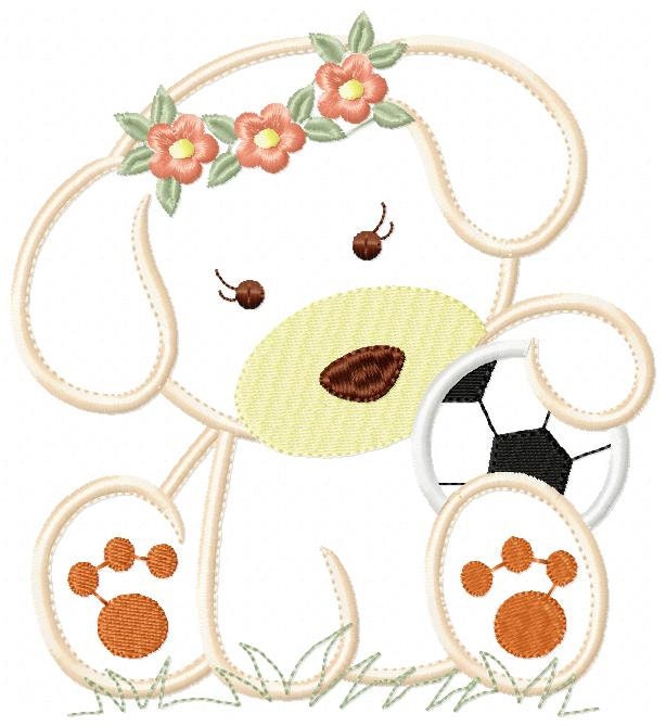 Dogs embroidery designs - Puppy Dog machine embroidery pattern - Baby girl and boy file - Pet dog applique - Instant digital download pes