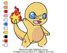 Charger l&#39;image dans la galerie, Pokemon embroidery designs - Pikachu embroidery design machine embroidery pattern - pokemons embroidery file boy embroidery - kid embroidery
