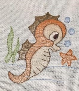Sea Animal embroidery designs - Whale embroidery design machine embroidery pattern - Seahorse embroidery file - Jellyfish embroidery baby