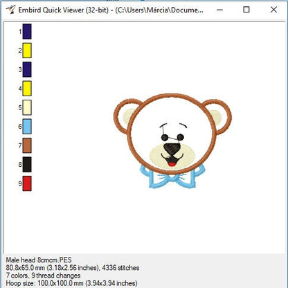 Teddy Bear embroidery designs - Baby Boy and Girl Bear machine embroidery pattern - Bear applique file- Instant digital download pes jef dst