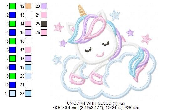 Unicorn embroidery designs - Baby Girl embroidery design machine embroidery pattern - Magical embroidery instant download - unicorn applique