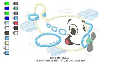 Plane embroidery designs - Airplane embroidery design machine embroidery pattern - Airplane applique design - Baby boy embroidery download