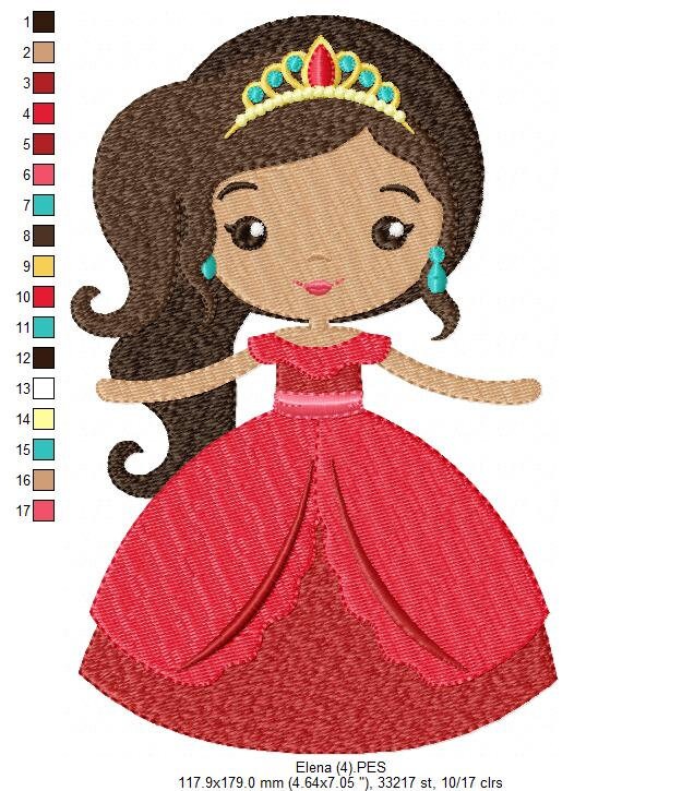 Princess Elena embroidery designs Disney embroidery design machine embroidery pattern file girl embroidery Princess applique design Marcia Embroidery