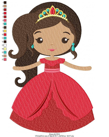 Princess Elena embroidery designs Disney embroidery design machine embroidery pattern file girl embroidery Princess applique design Marcia Embroidery