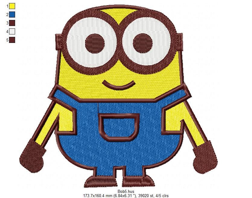 Bob Minion embroidery designs - Minions embroidery design machine embroidery pattern - kid embroidery file boy embroidery disney embroidery Bob