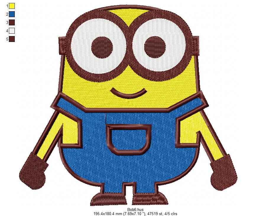Bob Minion embroidery designs - Minions embroidery design machine embroidery pattern - kid embroidery file boy embroidery disney embroidery Bob