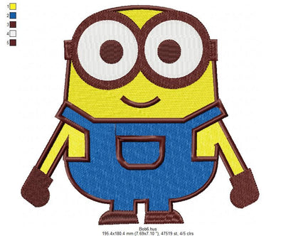 Bob Minion embroidery designs - Minions embroidery design machine embroidery pattern - kid embroidery file boy embroidery disney embroidery Bob