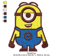 Load image into Gallery viewer, Minion embroidery designs - Minions embroidery design machine embroidery pattern - kid embroidery file - baby boy embroidery Stuart download
