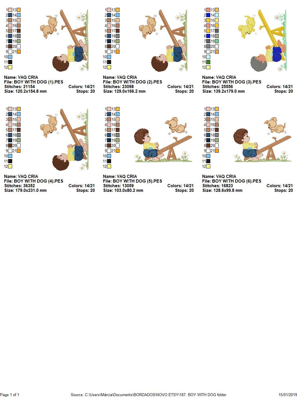 Boy embroidery designs - Dog embroidery design machine embroidery pattern - boy on swing embroidery file - kid embroidery filled design pes