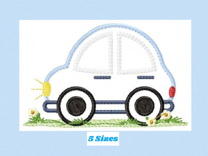 Car applique embroidery designs - Vehicle embroidery design machine embroidery pattern - Automobile embroidery file - instant download pes