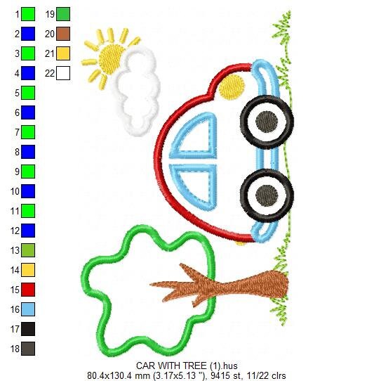 Car embroidery designs - vehicle embroidery design machine embroidery pattern - automobile embroidery file - car applique boy embroidery