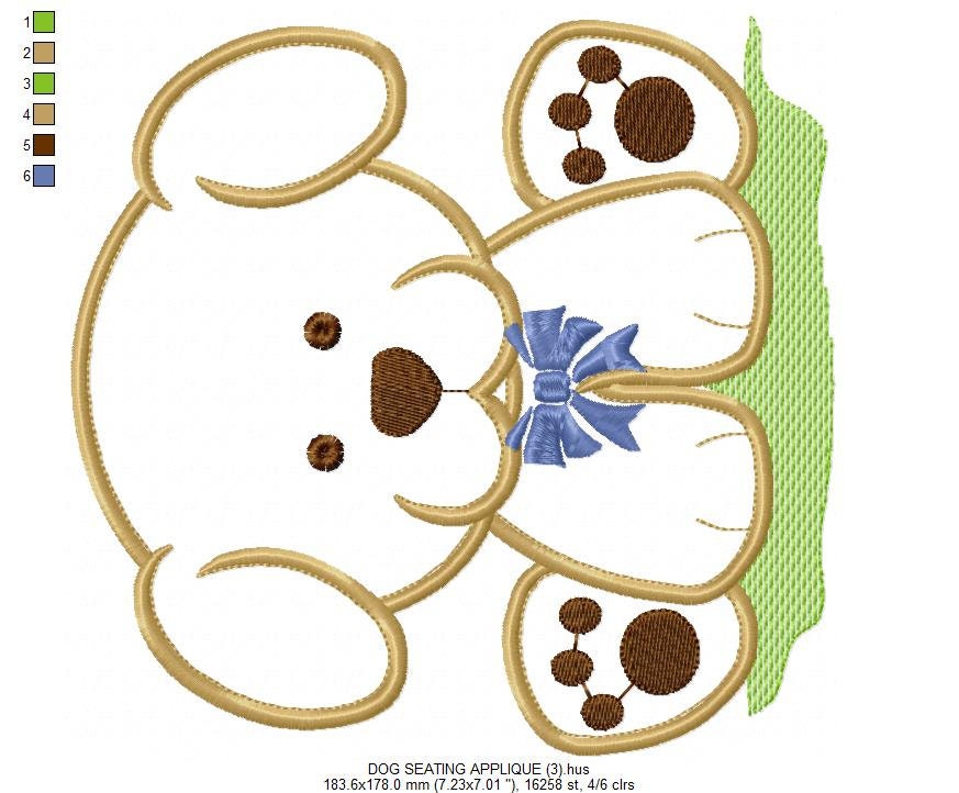 Dogs embroidery designs - Dog embroidery design machine embroidery pattern - Puppy embroidery file kid embroidery dog applique design pes