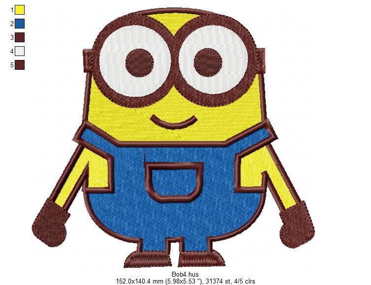 Bob Minion embroidery designs - Minions embroidery design machine embroidery pattern - kid embroidery file boy embroidery disney embroidery Bob