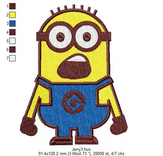 Minion embroidery designs - Minions embroidery design machine embroidery pattern - baby boy embroidery file - instant digital download