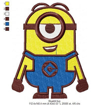 Laden Sie das Bild in den Galerie-Viewer, Minion embroidery designs - Minions embroidery design machine embroidery pattern - kid embroidery file - baby boy embroidery Stuart download
