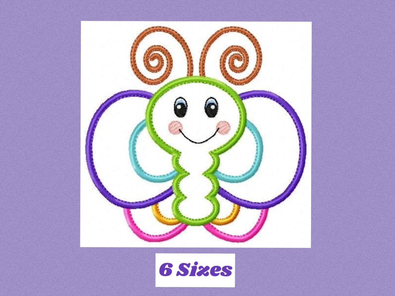 Butterfly embroidery design - Animal machine embroidery pattern - Baby girl file - Garden Butterfly applique - Instant digital download pes