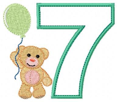 Numbers embroidery designs set - Number Applique Design - Birthday Embroidery machine embroidery file - Numbers applique - Instant download