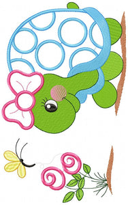 Turtle embroidery design - Water Lake Animal embroidery designs machine embroidery pattern - Female Turtle applique - instant download pes