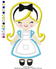 Charger l&#39;image dans la galerie, Alice embroidery designs -Disney Princess embroidery design machine embroidery pattern - Princess applique design - Alice in Wonderland file
