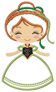 Princess Anna embroidery designs - Disney Princess embroidery design machine embroidery pattern - Frozen embroidery file - Princess applique