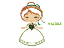 Laden Sie das Bild in den Galerie-Viewer, Princess Anna embroidery designs - Disney Princess embroidery design machine embroidery pattern - Frozen embroidery file - Princess applique
