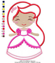 Charger l&#39;image dans la galerie, Ariel embroidery designs - Princess embroidery design disney embroidery machine embroidery pattern - Princess applique girl embroidery file
