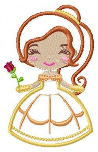 Belle embroidery designs - Disney Princess embroidery design machine embroidery pattern - Princess applique design - beauty and the beast