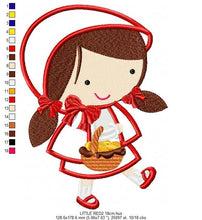 Charger l&#39;image dans la galerie, Little red riding hood embroidery designs - Princess embroidery design machine embroidery pattern - Princess applique design - girl applique
