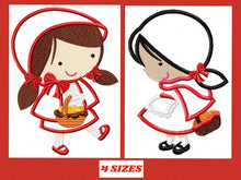 Load image into Gallery viewer, Little red riding hood embroidery designs - Princess embroidery design machine embroidery pattern - Princess applique design - girl applique
