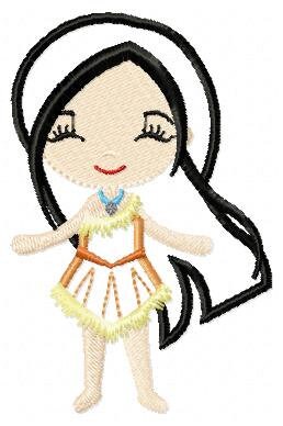 Pocahontas embroidery designs - Disney Princess embroidery design machine embroidery pattern - Princess applique design indian embroidery Marcia Embroidery