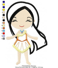 Load image into Gallery viewer, Pocahontas embroidery designs - Disney Princess embroidery design machine embroidery pattern - Princess applique design indian embroidery
