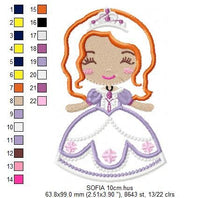 Cargar imagen en el visor de la galería, Sofia embroidery designs - Disney Princess embroidery design machine embroidery pattern - Princess applique design - baby girl embroidery
