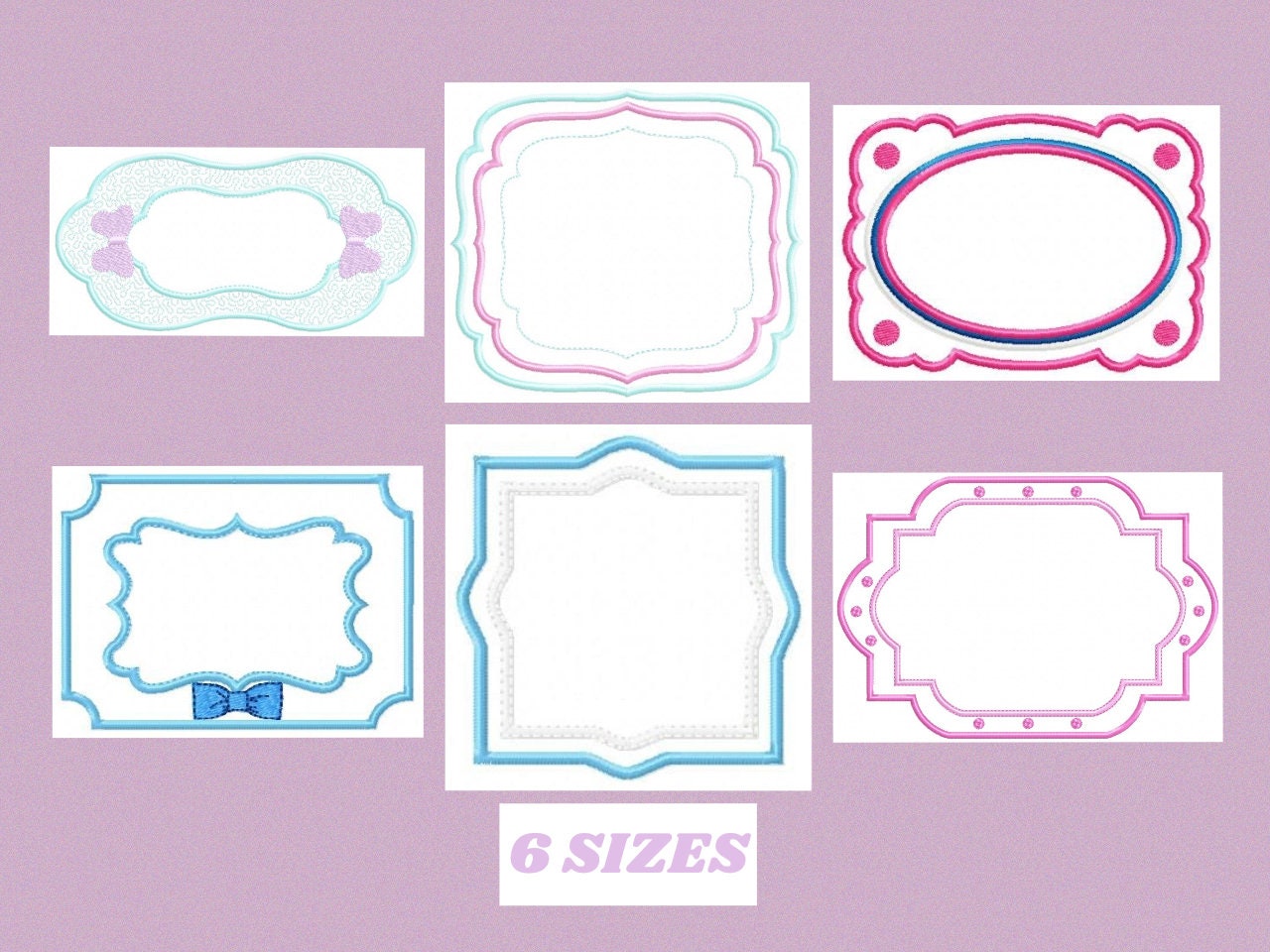 Frame embroidery designs set - Frame Applique Design - Shape Embroidery machine embroidery design - digital file instant download monogram